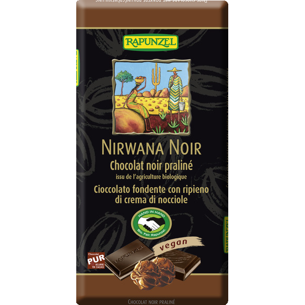 CHOCOLAT BIO NOIR 55% NIRWANA PRALINE 