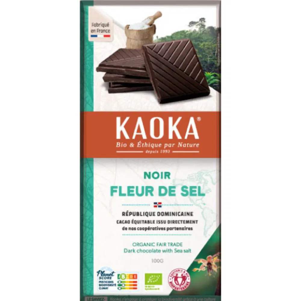 CHOCOLAT BIO NOIR 70% FLEUR DE SEL 