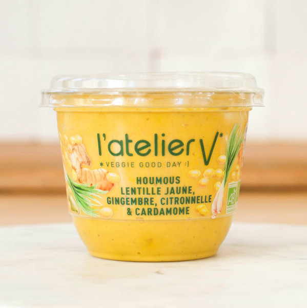 HOUMOUS BIO LENTILLE JAUNE, GINGEMBRE, CITRONNELLE