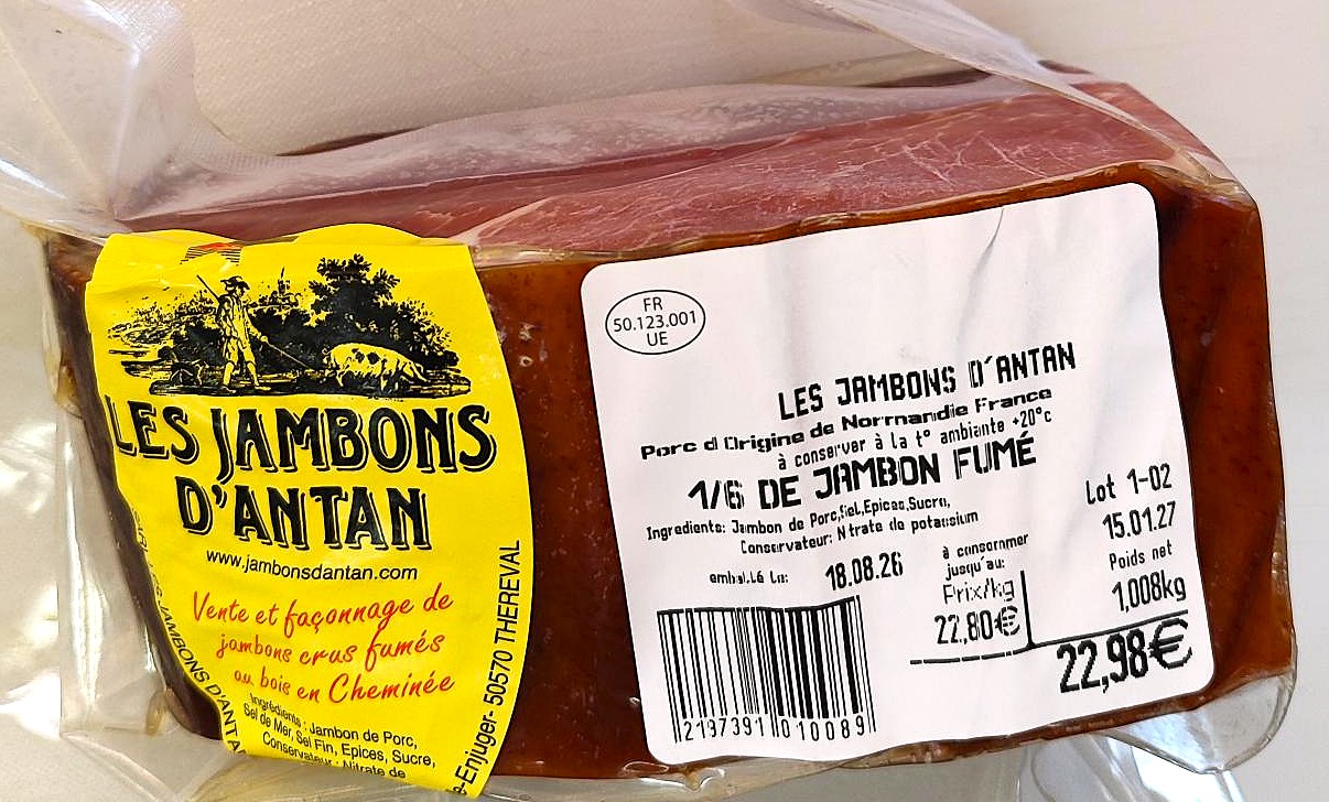 JAMBON FUME 1/6