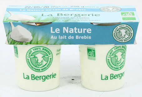 YAOURT BIO BREBIS NATURE X2