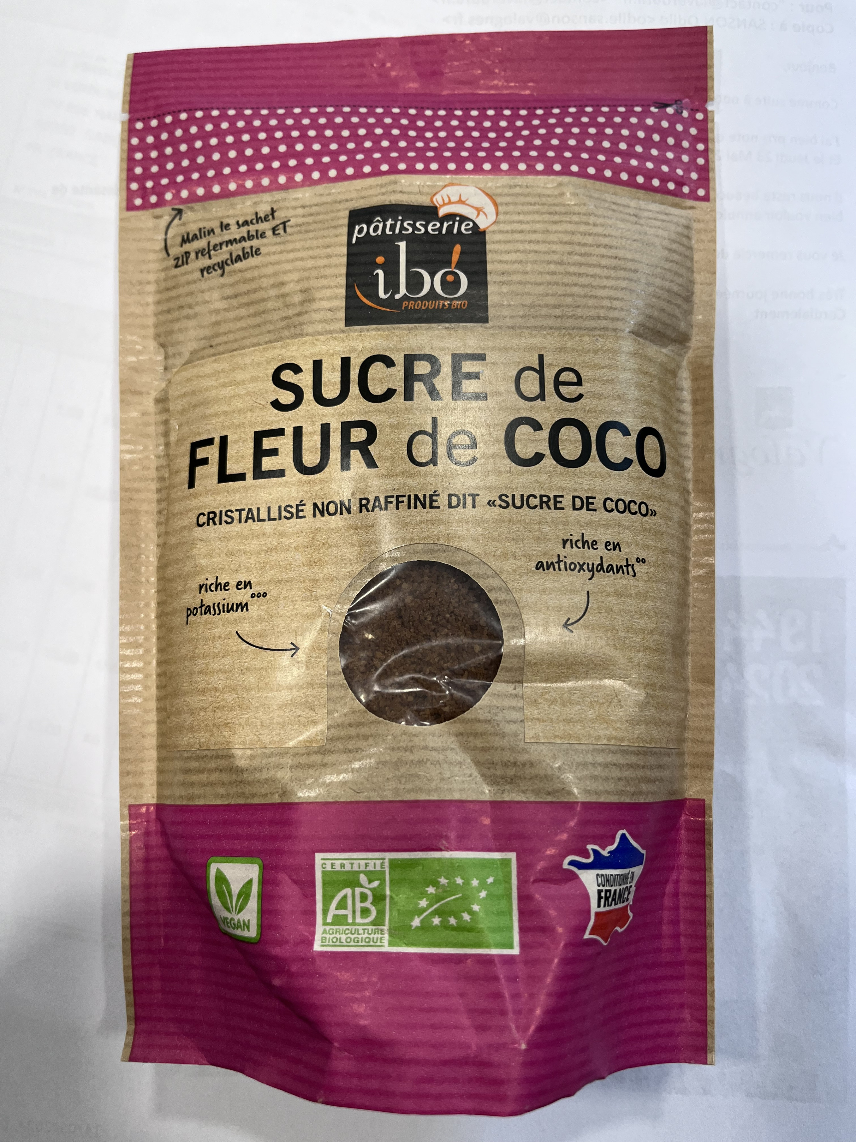 SUCRE BIO FLEUR COCO