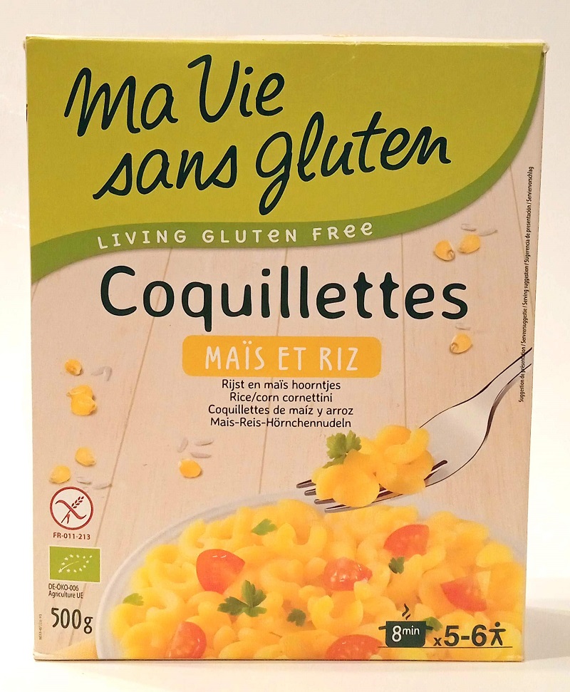 COQUILLETTES MAIS / RIZ BIO SANS GLUTEN