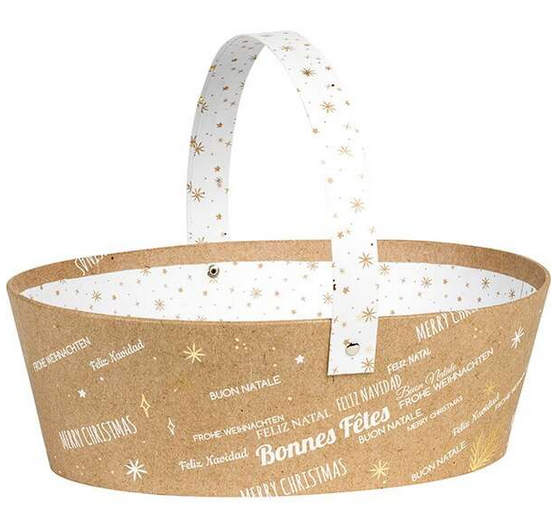PANIER OVALE « BONNES FÊTES »