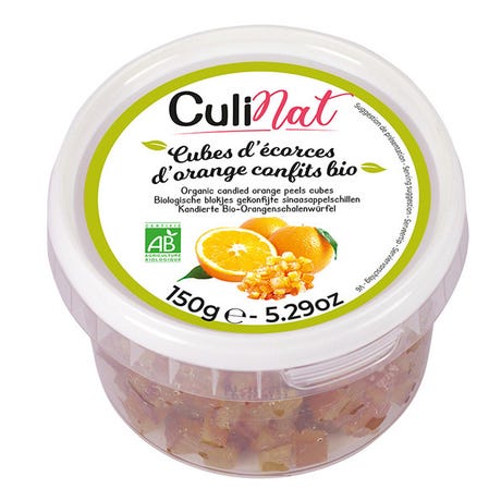 ÉCORCES BIO CUBE ORANGE CONFITES