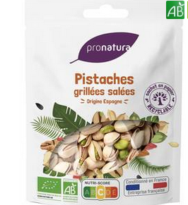 PISTACHES BIO COQUES GRILLEES SALEES