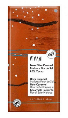 CHOCOLAT BIO NOIR 62% CARAMEL FLEUR DE SEL