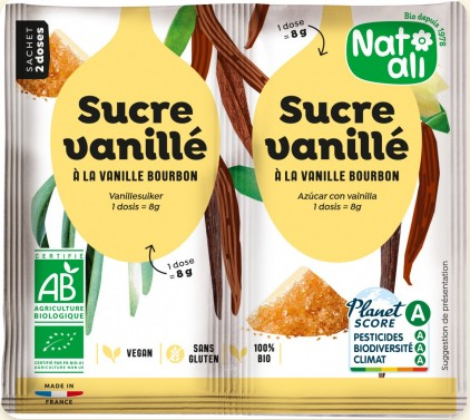 SUCRE BIO VANILLÉ SACHET2*8G