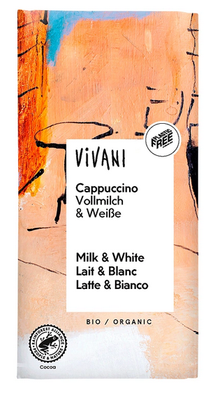 CHOCOLAT BIO CAPPUCCINO LAIT BLANC 