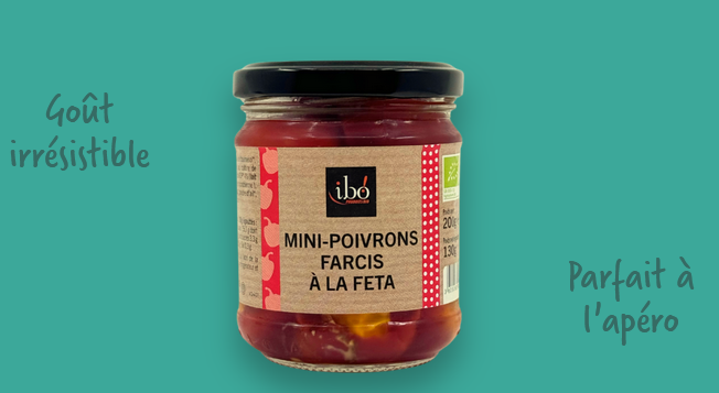 MINI-POIVRONS BIO FARCIS FROMAGE CREME FETA 