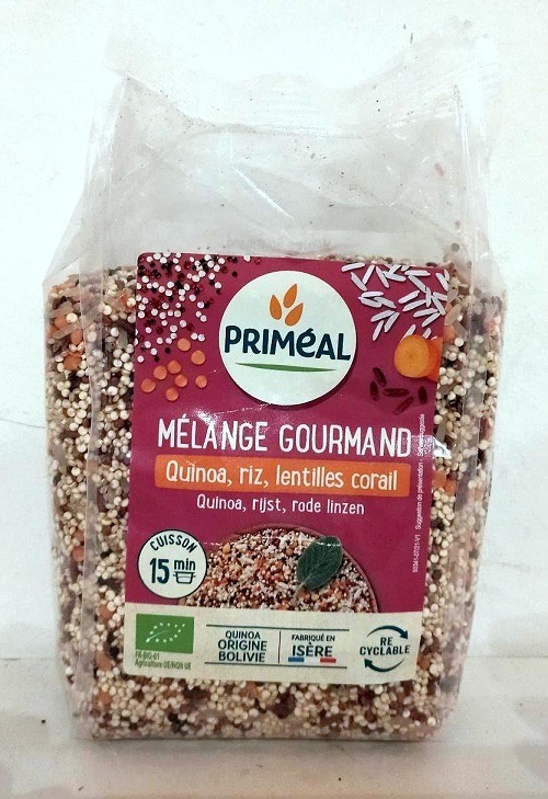 MELANGE GOURMAND: QUINOA,RIZ,LENTILLES CORAIL