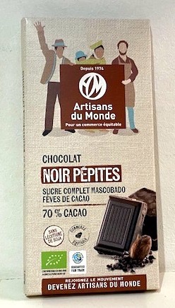CHOCOLAT NOIR 70% PEPITES