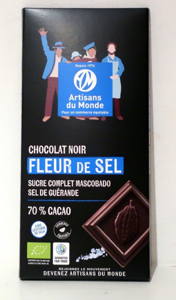CHOCOLAT NOIR FLEUR DE SEL 70%