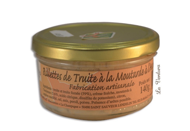 RILLETTES DE TRUITE A LA MOUTARDE ANCIENNE