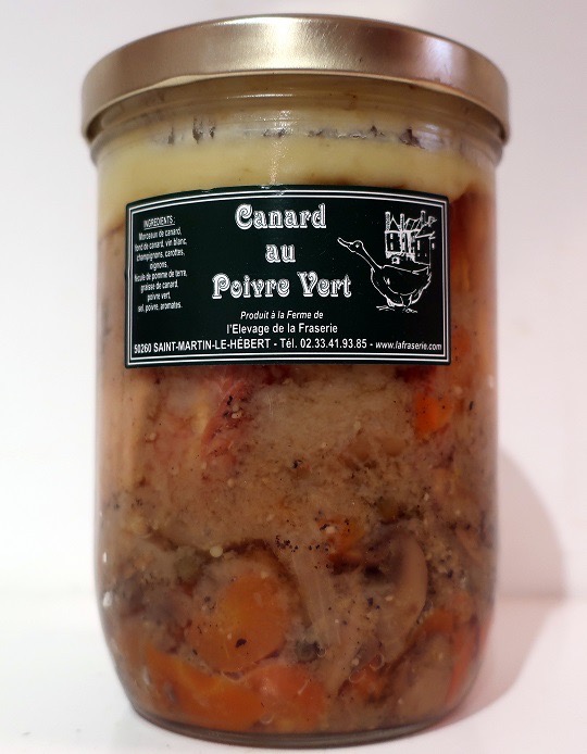 L.F CANARD AU POIVRE VERT 2 PARTS