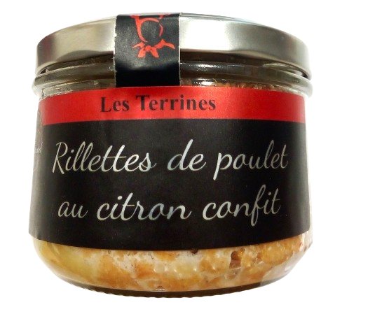 P.R. RILLETTES POULET CITRON CONFIT 180G